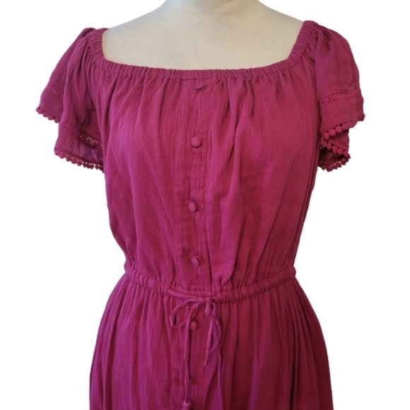 INC Cotton Embellished Boho Dress Size Medium - Picture 2 of 7